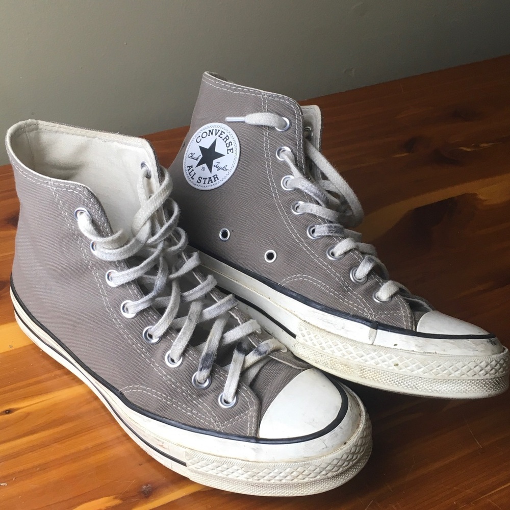 Converse Chuck Taylor All Star High Top Sneakers - Gray and White